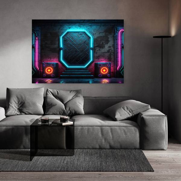 Canvas schilderij Neon 90 x 60 cm
