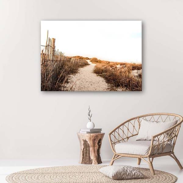 Canvas schilderij zandpad 120 x 80 cm