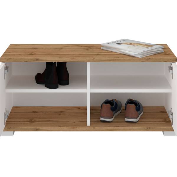 Garderobeset BILBAO bruin - plaatmateriaal op houtbasis - 90 x 60 x 34 cm