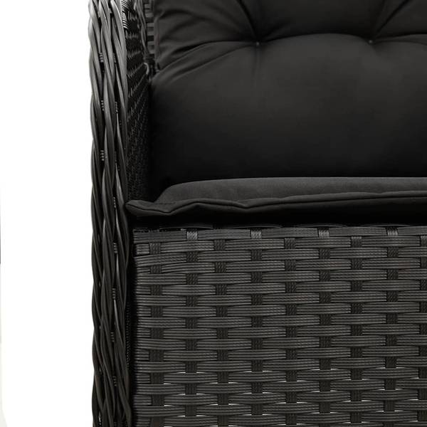 Garten-Essgruppe 3038883-1 (3-teilig) Schwarz - Stahl - 80 x 74 x 80 cm