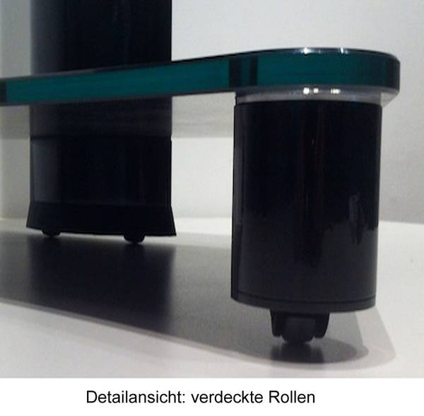 TV-Standfuß Tosal Hochglanz Schwarz - Silber