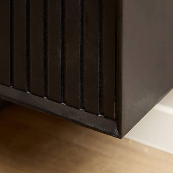 TV-Möbel MADISON Schwarz - Massivholz - 120 x 30 x 35 cm