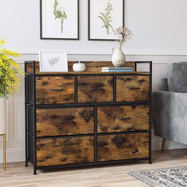 Kommode Schrank Dnipro Braun - Holzwerkstoff - 29 x 85 x 98 cm