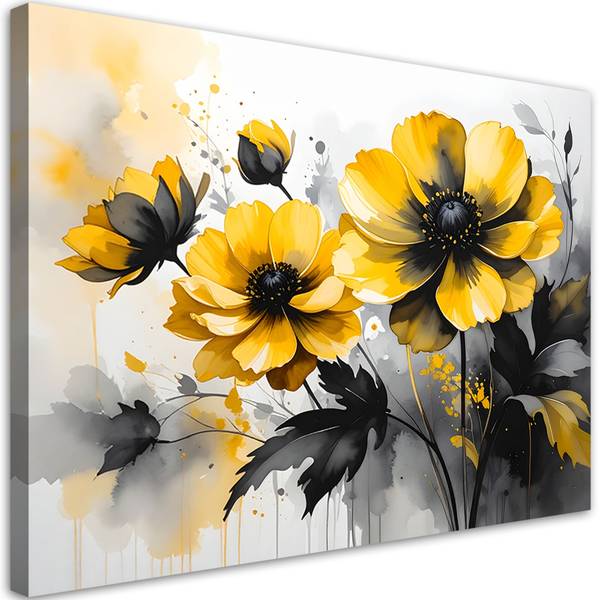 Wandbild Blumen 100 x 70 cm