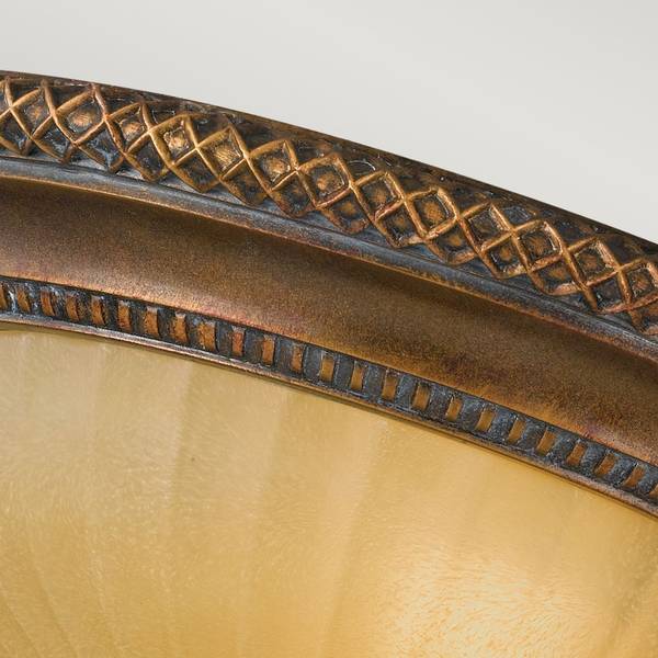 Kelham Hall 2 plafonnier Marron - Doré - Verre - Métal - 35 x 18 x 35 cm