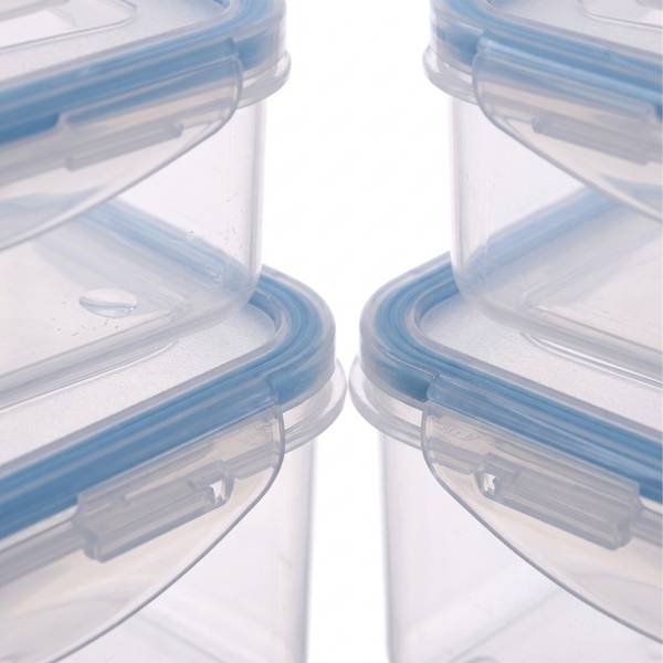 Frischhaltedose 8-tlg. Set Blau - Silikon - 25 x 9 x 18 cm