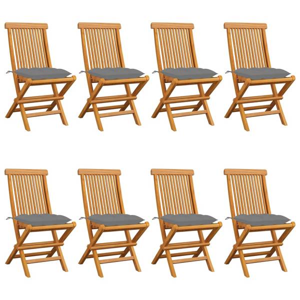 Gartenstuhl 3007216-4 (8er Set) Grau