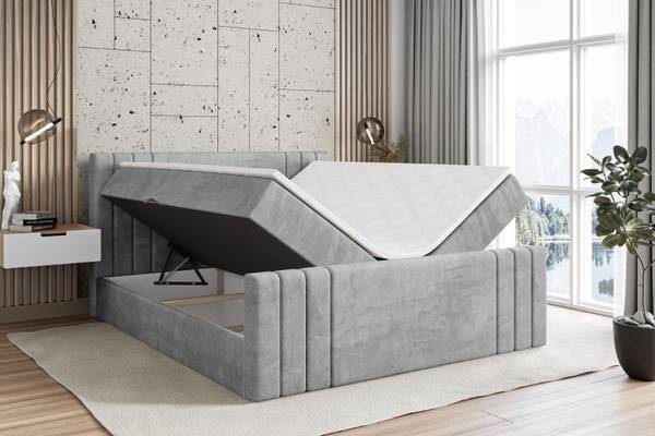 Boxspringbett IDRIKO-Z Grau - Breite: 160 cm - H4