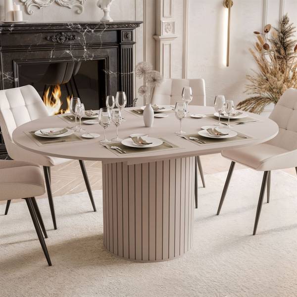 Ausziehbarer Tisch ELODIE Beige