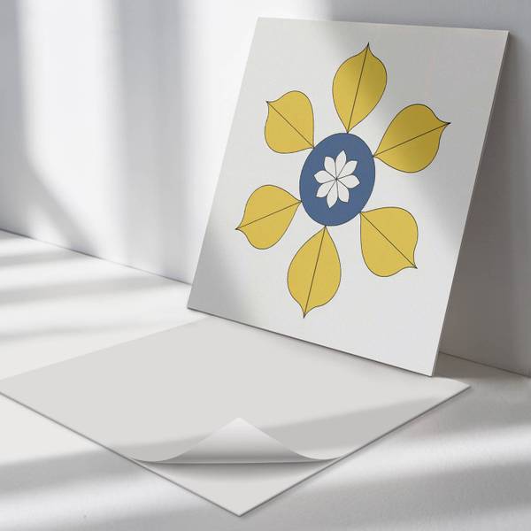 Fliesen Blatt & Ranke 4er Set 50 x 50 cm