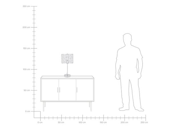 Tischlampen TENNA Silber - Metall - 25 x 53 x 25 cm