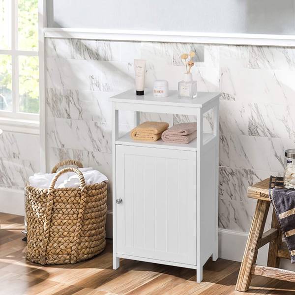 Armoire de Rangement de Salle HW66005 Blanc