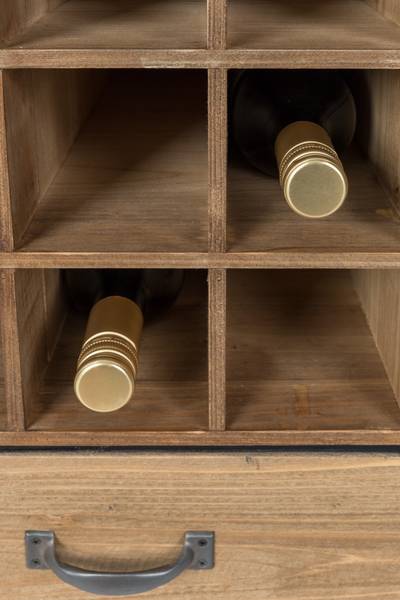 Weinschrank EDGAR Braun - Massivholz - 56 x 113 x 38 cm