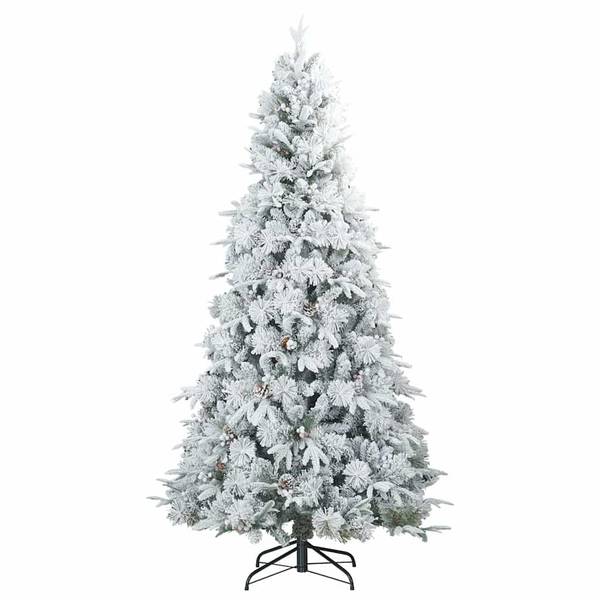 Sapin de Noël artificiel 42019308 Blanc - PVC - 90 x 180 x 90 cm