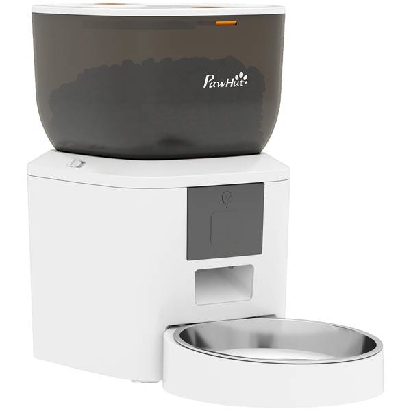 Katzen Futterautomat D08-102V90WT Weiß - Kunststoff - 19 x 31 x 35 cm