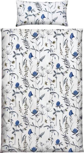Bettwäsche 209527 2-teilig Blau - Weiß - 135 x 220 cm