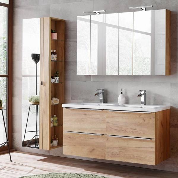 Waschbeckenschrank TOSKANA-56-442 Braun - Holzwerkstoff - 60 x 57 x 46 cm