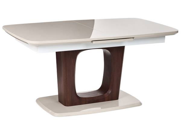 Table extensible BERRIGAN Beige - Marron - Bois manufacturé - 90 x 76 x 160 cm