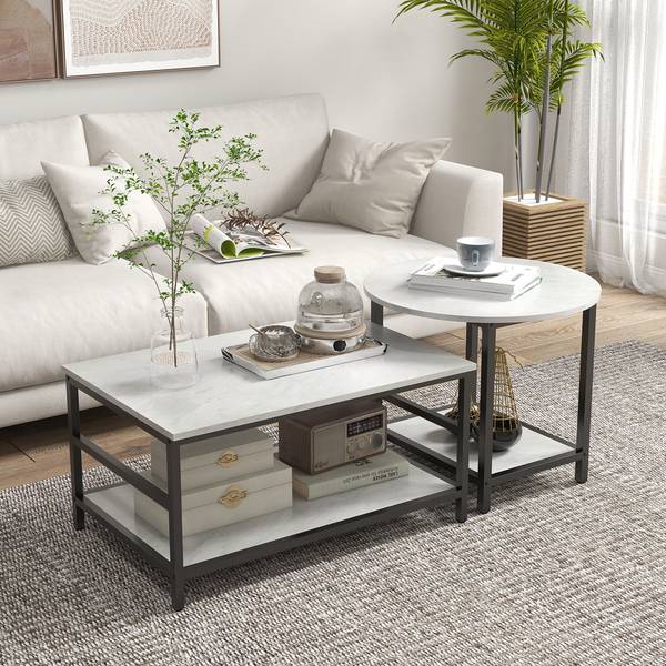 Beistelltisch 2er Set 839-766V00WT Weiß