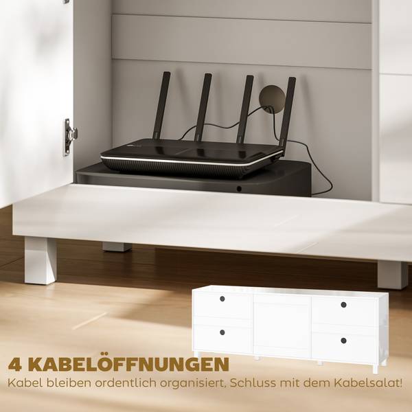 TV-Schrank 83B-694V90WT Weiß - Holzwerkstoff - 40 x 66 x 180 cm
