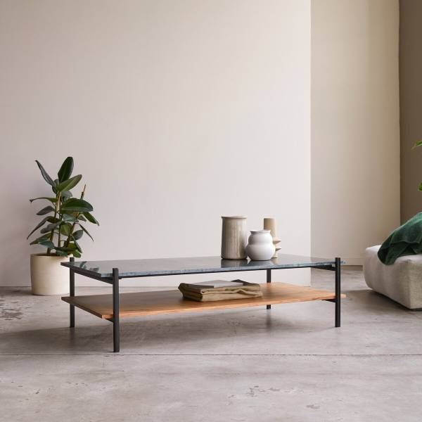 Couchtisch Edit Beige - Marmor - 130 x 35 x 65 cm