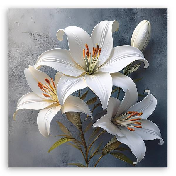 Canvas schilderij Lelies 40 x 40 cm