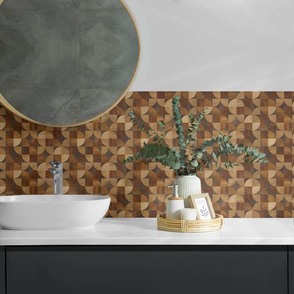 Klebepaneele Holz Geo-Stil 100 x 50 cm