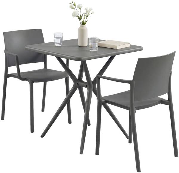Gartensitzgruppe Pula (3-teilig) Lavagrau