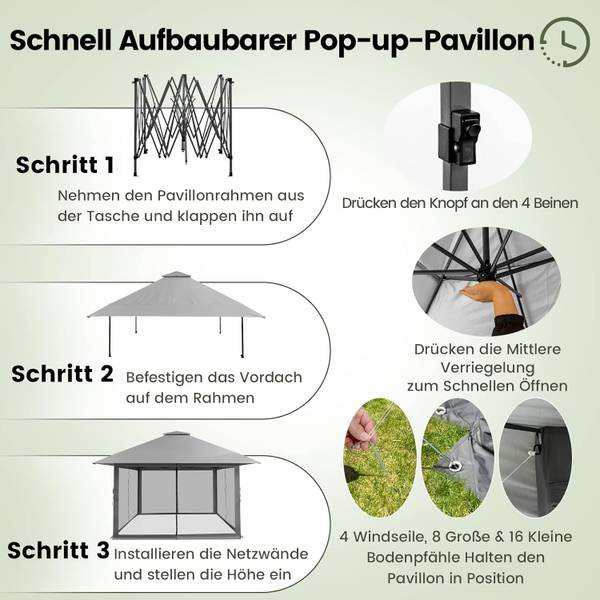 Gartenpavillon NP10828 Grau
