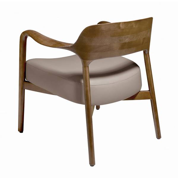 Sessel 5082 Grau - Polyester - Kunstleder - Walnuss - Silikon - 70 x 72 x 62 cm