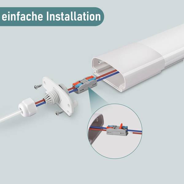LED Feuchtraumleuchte TR1215-2er-Set Höhe: 8 cm