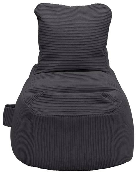 Sitzsack CORTONA CORD Grau - Holzwerkstoff - 85 x 100 x 85 cm