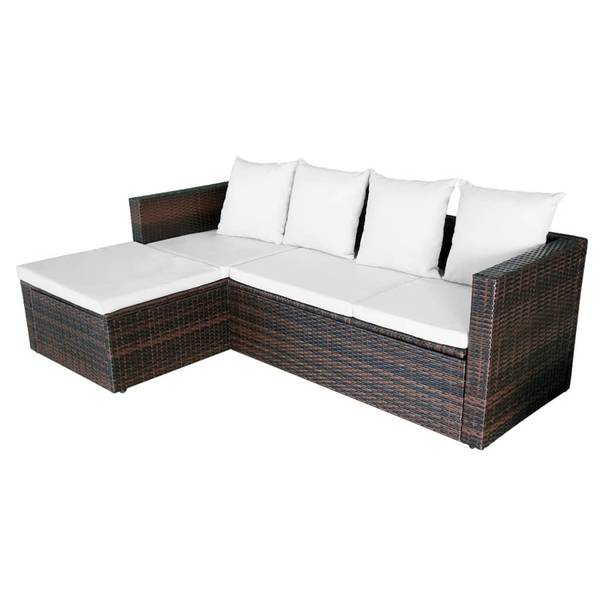 Gartenmöbel-Set 3006305 (4-teilig) Braun - Polyester - 50 x 33 x 80 cm