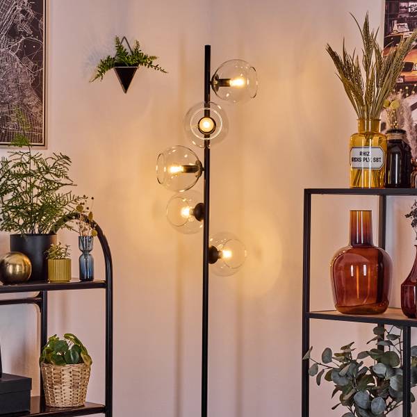 Stehlampe Cesaro Aluminium - Klarglas - 31 x 160 x 31 cm
