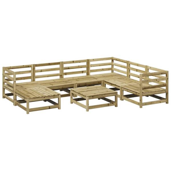 Garten-Lounge-Set 3042340-1 (8-teilig) Braun - Kiefer - 70 x 30 x 70 cm