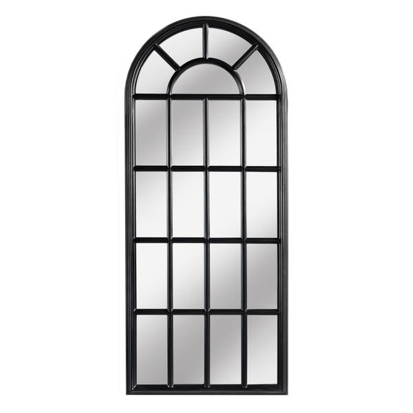 Wandspiegel CASTILLO Schwarz - Glas - Massivholz - 60 x 140 x 4 cm