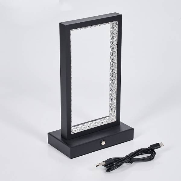 Tischleuchte Carpi Schwarz - Metall - Kunststoff - 8 x 24 x 14 cm