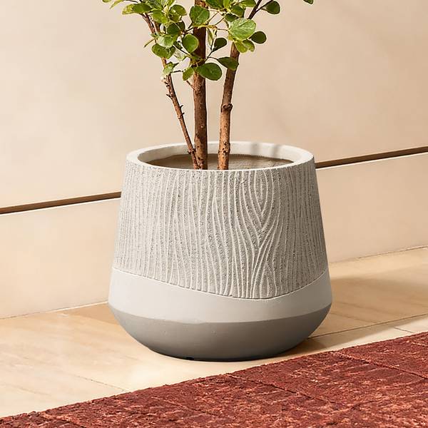Blumentopf HTPL0145 Beige - Naturfaser - 31 x 27 x 31 cm