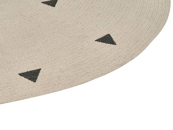 Teppich DURG Beige - Schwarz - Naturfaser - 140 x 1 x 140 cm
