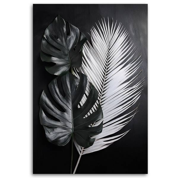 Wandbild monstera-blätter 80 x 120 cm