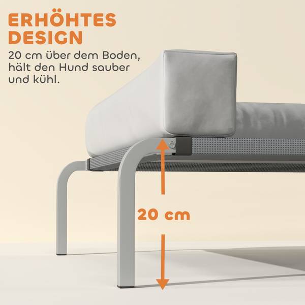 Hundebett D04-298V00LG Grau - Textil - 75 x 30 x 110 cm