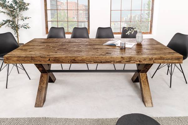 Esstisch GOLIATH Braun - Holzwerkstoff - 210 x 76 x 100 cm