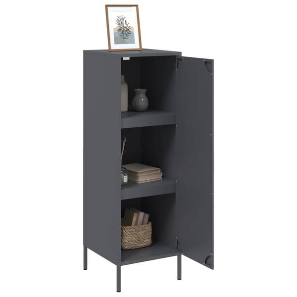 Highboard DE9102 Grau - Metall - 39 x 113 x 36 cm