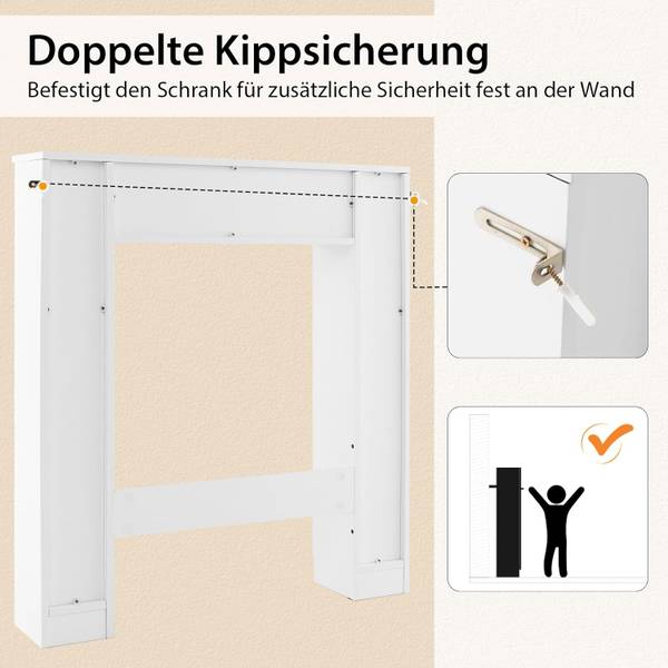 Toilettenschrank NM9004 Weiß