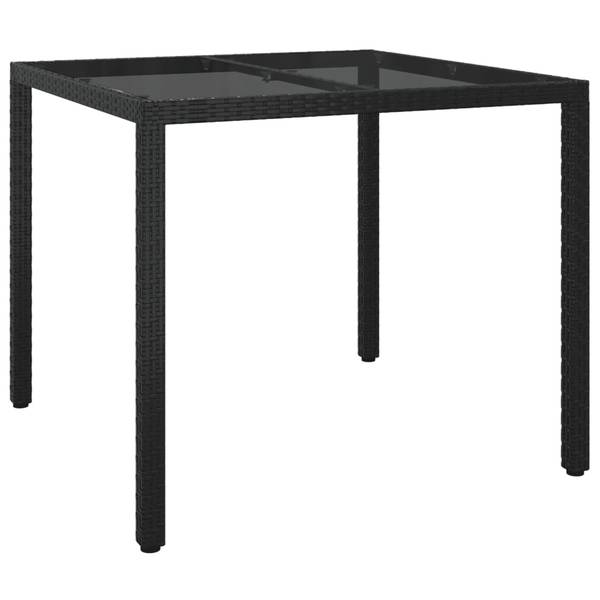 Salle à manger 3029589-1 (lot de 5) Noir - Polyester - Acier - Verre clair - 90 x 75 x 90 cm