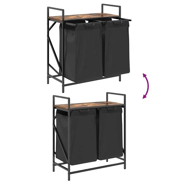 Wäschekorb 3044039 2er Set Raucheiche Dekor - Anzahl Teile im Set: 1