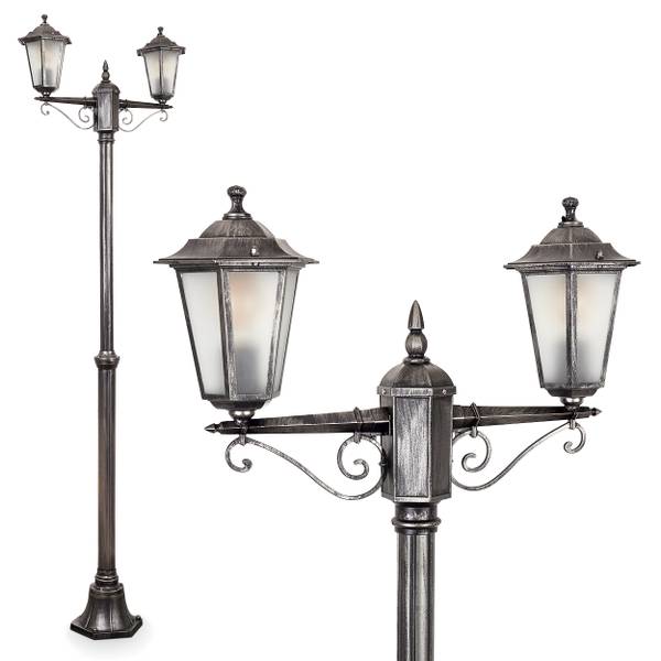 Kandelaber Rivale Schwarz - Silber - Weiß - 59 x 80 cm