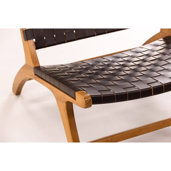 Sessel Rike Braun - Holz teilmassiv - 65 x 75 x 80 cm