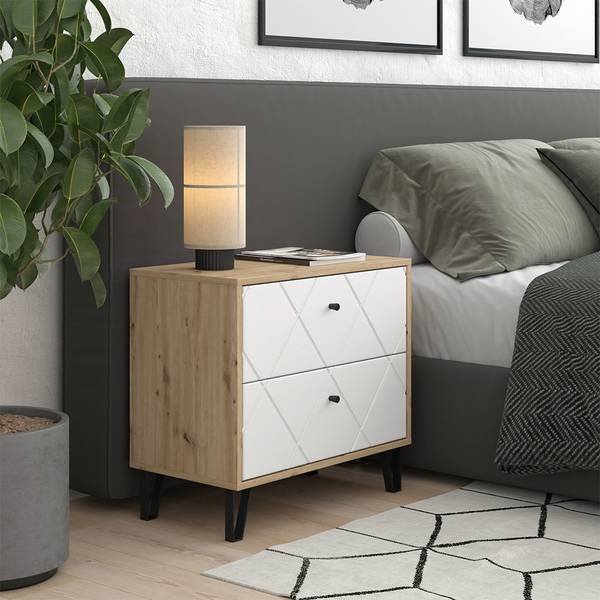 Nachttisch Nizza 57493 Braun - Holzwerkstoff - 66 x 61 x 36 cm