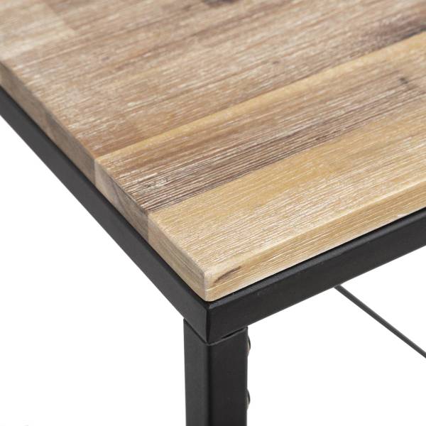 Bar-Esstisch EDENA Braun - Metall - 70 x 98 x 115 cm